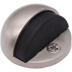 Oval Floor Mounted Door Stop - Screw Fixing - Satin Nickel - tradefit - 5