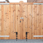 Gate Garage Drop Down Bolt Fixings & 2 Socket Types - 450mm / 18 inch - Black - tradefit - 6