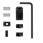 Gate Garage Drop Down Bolt Fixings & 2 Socket Types - 450mm / 18 inch - Black - tradefit - 4
