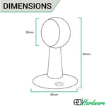 Wardrobe Rail Drop End Bracket Suit 25mm Diameter Rail Polished Chrome - Pack of 2 - tradefit - 4