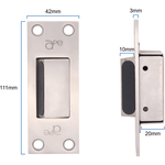 Emergency Release Door Stop for Pivot Doors - 110 x 42mm - Satin Stainless Steel - tradefit - 3