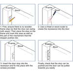 Emergency Release Door Stop for Pivot Doors - 110 x 42mm - Satin Stainless Steel - tradefit - 4