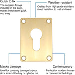 Repair Escutcheon - Euro - 65x47x1.2mm - PVD Brass - tradefit - 3