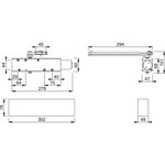 HEAVY COMMERCIAL Electromagnetic Hold Open/Free Swing Door Closer - Satin Stainless Cover - tradefit - 4
