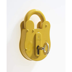 FB14 Yellow Type London Fire Brigade Padlock Supplied with 1 Key - tradefit