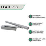 Arrone AR8209 Track Arm Size 2 - 4 Fire Door Closer - Silver - tradefit - 2