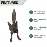 Fox Head Door Knocker - Antique Iron - tradefit - 2