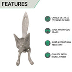Fox Head Door Knocker - Satin Nickel - tradefit - 2