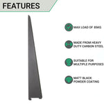 Twin Slot Shelving - Bracket - Black - 470mm - tradefit - 2