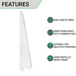 Twin Slot Shelving - Bracket - White - 220mm - tradefit - 3