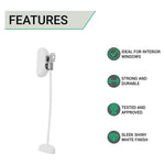 Cable Window Restrictor Mk2 With Fixings - 200mm - White - tradefit - 2