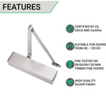 Fire Door Closer - Power Size 3 - 6 - Silver - tradefit - 3