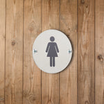 Circular Disc Navigation Signage - 76mm x 1.5mm - Screw Fixed - Female - tradefit - 5