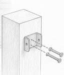 Fence Panel Clips/Trellis Clip Bracket - 44mm - Galvanised - Pack of 10 - tradefit - 3