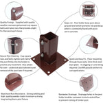 Fence Post Bolt Down Shoe - 50mm - Oxide Red - tradefit - 2