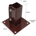 Fence Post Bolt Down Shoe - 50mm - Oxide Red - tradefit - 3