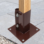 Fence Post Bolt Down Shoe - 50mm - Oxide Red - tradefit - 4