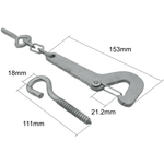Field Gate Safety Hook And Eye - 150mm - Hot Dip Galvanised - tradefit - 3