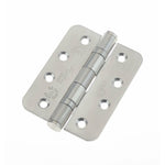 Satin Stainless Fire Door Hinges - 4 Inch/102mm - Grade 13 Steel Ball Bearing - Pack 3 - Radius - tradefit - 4