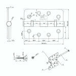 Case 40 Packs of 3 Fire Door Hinges 4