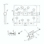 Satin Stainless Fire Door Hinges - 4 Inch/102mm - Grade 13 Steel Ball Bearing - Pack 3 - Radius - tradefit - 2