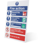 Fire Action Sign 300x200mm Self Adh Semi Rigid PVC - tradefit - 6
