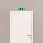 Fire Exit Sign Arrow Man DOWN 400x150mm Self Adh Semi Rigid PVC - tradefit - 5