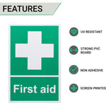 First Aid Sign 300x200mm Screw Fixed - tradefit - 2