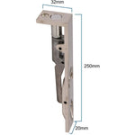 Lever Action Flush Bolt BRITISH HEAVY PATTERN - Polished Nickel - 150x19mm - tradefit - 2