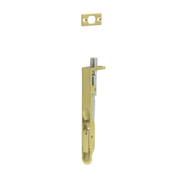 Stainless Steel Lever Action Flushbolts Square & Radiused Forend Satin Brass - tradefit - Featured Image