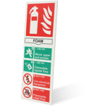 First Extinguisher Sign Foam 75x200mm Self Adh Semi Rigid PVC - tradefit - 6