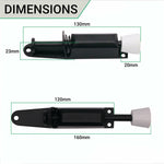 Foot Operated Door Holder - 120mm - Matt Black - tradefit - 2