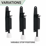 Foot Operated Door Holder - 120mm - Matt Black - tradefit - 3