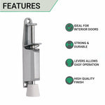 Foot Operated Door Holder - 120mm - Satin Chrome - tradefit - 4