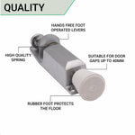 Foot Operated Door Holder - 120mm - Satin Chrome - tradefit - 5