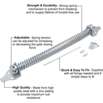 Heavy Adjustable Gate Spring - 200mm / 8 Inch Zinc Plated - tradefit - 2