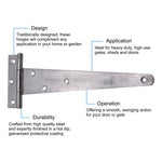 Medium Tee Door and Gate Hinge - 16 inch - Zinc Plated - tradefit - 3