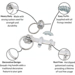 HD Gate Kit - Ring Latch - 350mm Hinges - 150mm Brenton Bolt - Galvanised - tradefit - 4