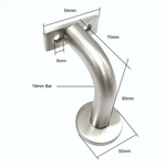 Handrail Bracket Heavy Duty - 70mm - Satin Stainless Steel - tradefit - 2
