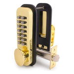ED20 Paddle Push Button Hold Back Mechanical Digital Code Lock - Fire Rated - Brass Finish - tradefit - 2