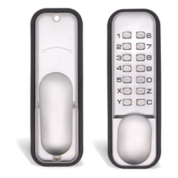 Push Button Mechanical Digital Code Lock - Fire Rated - Satin Chrome - tradefit