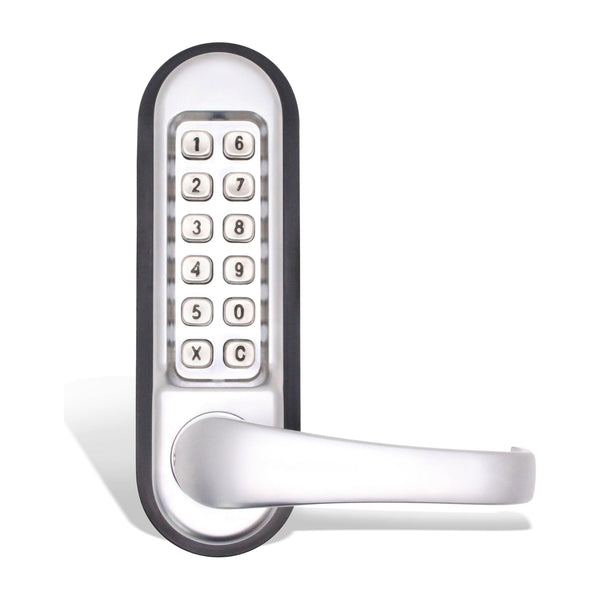 Outside Access Lever Digital Lock Suit Panic Hardware - Satin Silver - tradefit - Featured Image