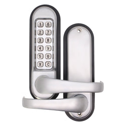 ED50 Clutch Lever Push Button Hold Back HEAVY DUTY Mechanical Digital Code Lock - Satin - tradefit