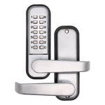 ED40 Clutch Lever Push Button Commercial Mechanical Digital Code Lock - Fire Rated - Satin Chrome - tradefit - 1