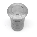 Brass Dust Socket for Flush Bolts - 20 x 25mm - Polished Chrome - tradefit - 3