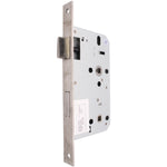 Fire Rated DIN Bathroom Lock - 60mm Backset / 90mm Case / 72mm Centres - Satin Stainless Steel - tradefit - 6