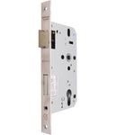 Fire Rated DIN Sashlock Sash Lock - 60mm Backset / 90mm Case / 72mm Centres - Satin Stainless Steel - tradefit - 6