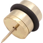 Dome Top Floor Mounted Door Stop - 30mm Diameter - Polished Brass - tradefit - 4