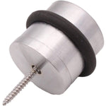 Dome Top Floor Mounted Door Stop - 30mm Diameter - Satin Chrome - tradefit - 4