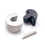 Round Floor Mounted Door Stop - 45mm - Satin Stainless Steel - tradefit - 4